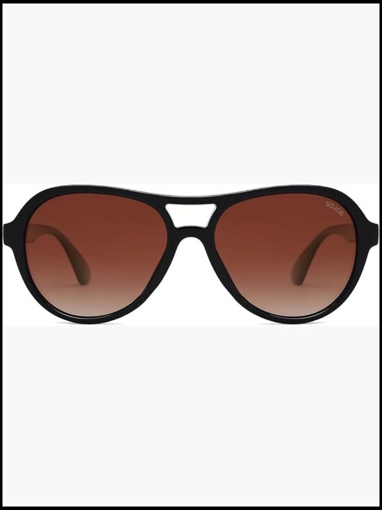 Retro Aviator Polarized Sunglasses UV400 TAC Lenses Plastic Frame main image 5